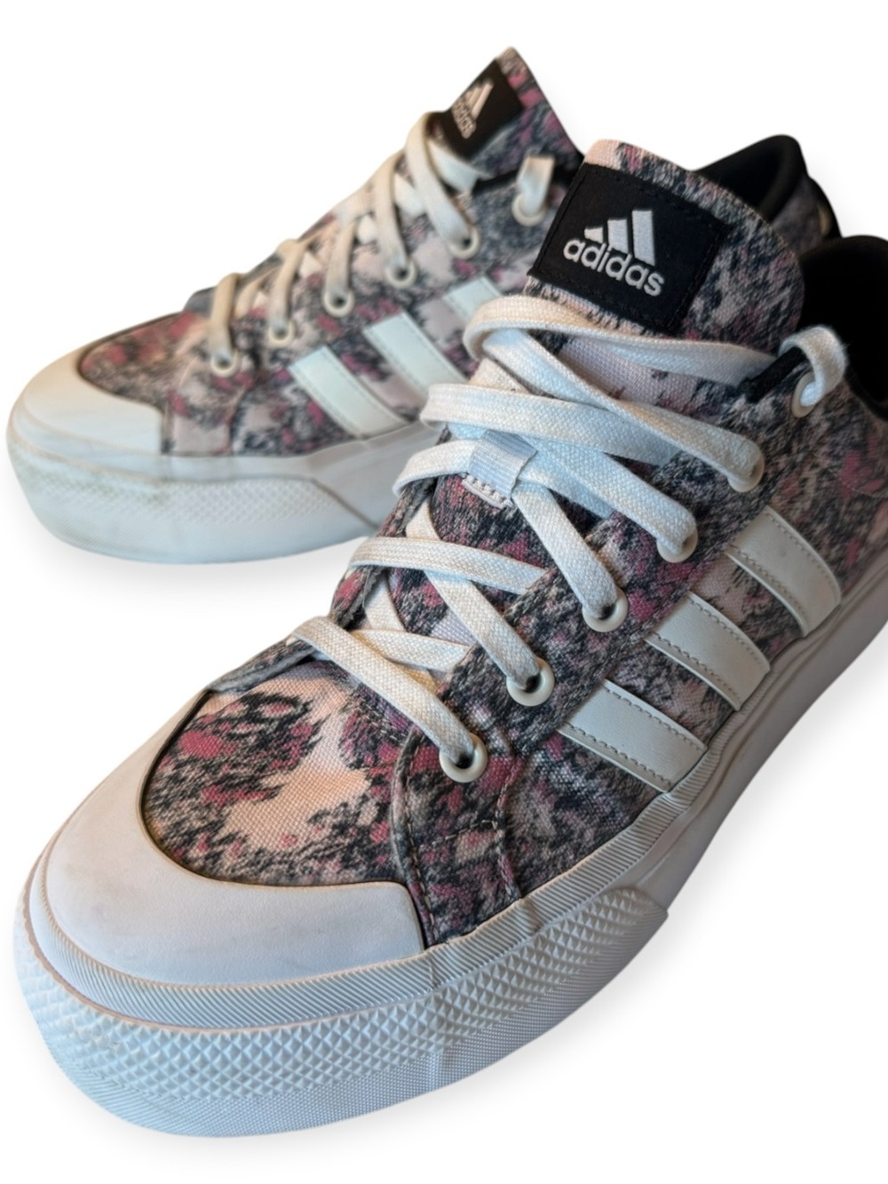 Adidas Bravada 2.0 Platform Canvas Sneakers Women's Size 9.5 Wonder Quartz Camo